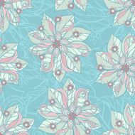 pattern with blue flowers