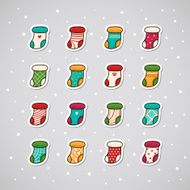Sticker with Christmas socks
