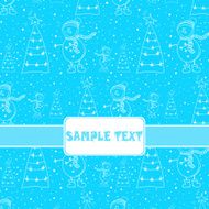 pattern with snowman