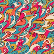 Seamless wave hand-drawn pattern N72