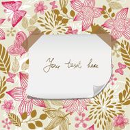 paper banner on pattern with transparent tape eps10 N2