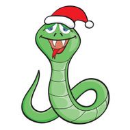 Cartoon snake in a cap
