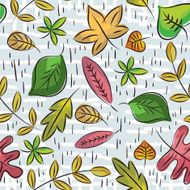 hand draw leafs suitable wrapping paper