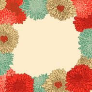 Floral background with color flowers