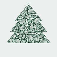 Doodle Christmas tree N4