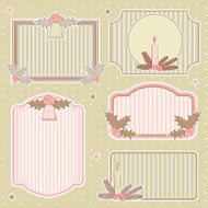 hand drawn christmas vintage labels