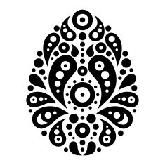 Ornamental floral decorative easter egg N2