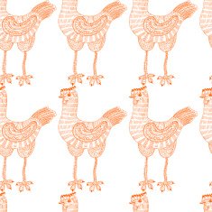 Chicken hen vintage hand drawn vector illustration N5