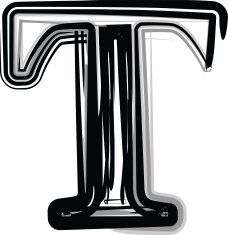 Freehand Typography Letter t N3