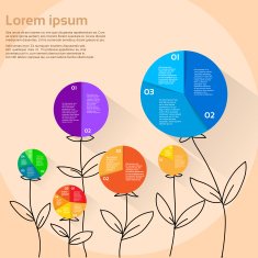 Finance Pie Diagram Flower Hand Draw Infographic Document
