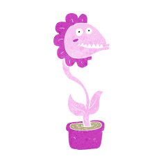 cartoon monster plant N14