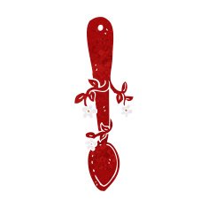 cartoon organic food symbol spoon N9