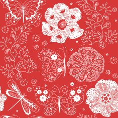 Floral Seamless Pattern Background Vector illustration N7