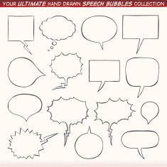 Comics bubble speech