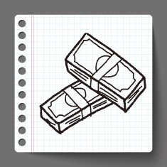 money bill doodle drawing N31