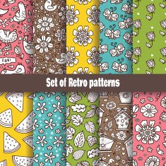 Summer Retro pattern collection
