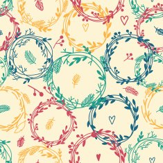 Pattern of flower wreath N2