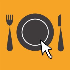 icon of advertisement for restaurants web