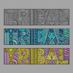 Abstract typography "tribal"