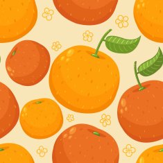 Seamless background with oranges