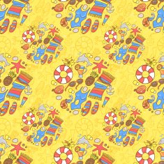Summer beach circle pattern
