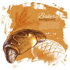 Bakery sketch background N8