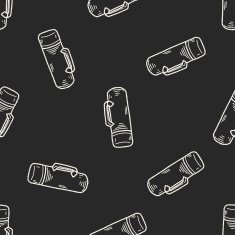 Kettle doodle seamless pattern background N8