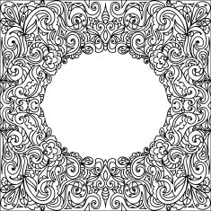 Oval Frame zentangle