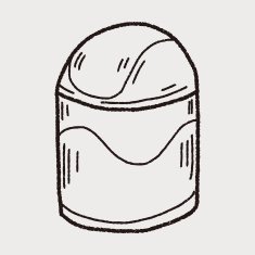trash can doodle N25