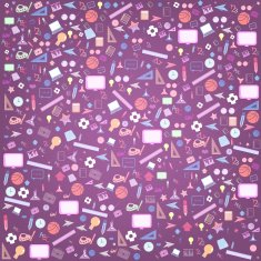 seamless pattern with colorful school icons N10