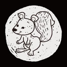 Squirrel doodle N13