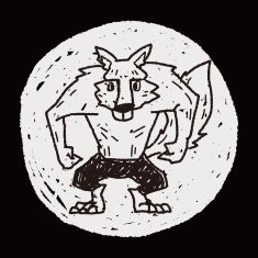 Werewolf doodle N30