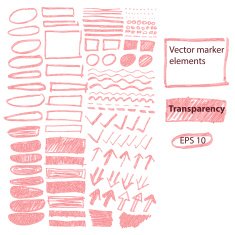 Vector transparent illustration signs set Text correction N2
