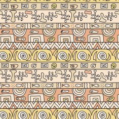 Tribal color seamless vector pattern