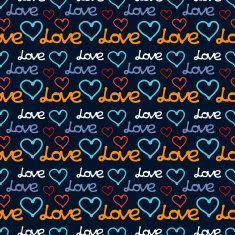 Valentines day seamless pattern with hearts