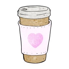 cartoon I love coffee cup N4