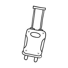 luggage hand drawn vector illustration N2