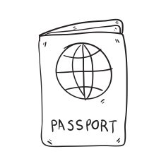 passport hand drawn vector illustration N2