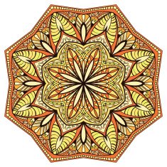 decorative floral symmetrical mandala