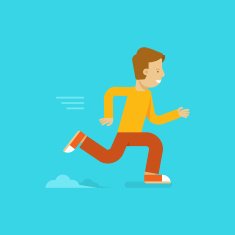 Vector male character in flat style N3