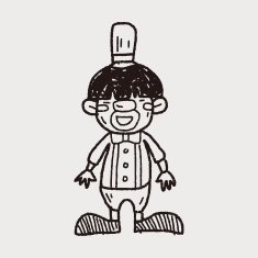 clown doodle drawing N130