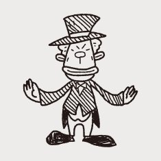 clown doodle drawing N131