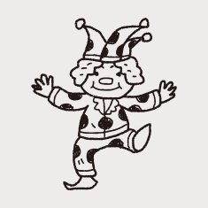 clown doodle drawing N133