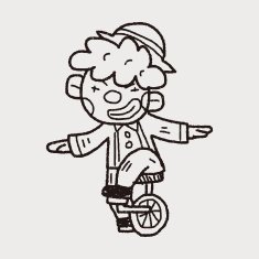 clown doodle drawing N141