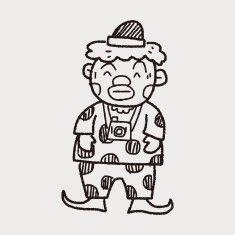 clown doodle drawing N142