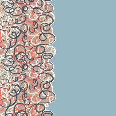 Seamless abstract curly wave pattern N13