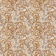 Seamless abstract curly wave pattern N14