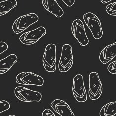 Flip flop doodle seamless pattern background N4