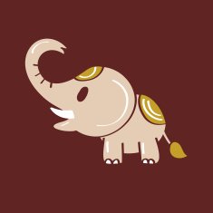 Elephant cartoon icon N2