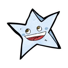 cartoon happy star character N28